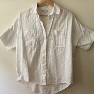 Madewell white cotton courier shirt